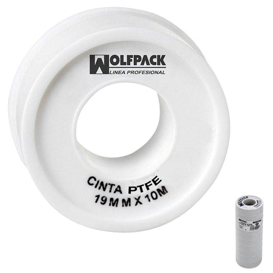 Cinta Ptfe Wolfpack  12 Mm. X 10 M. (paquete 10 Rollos)