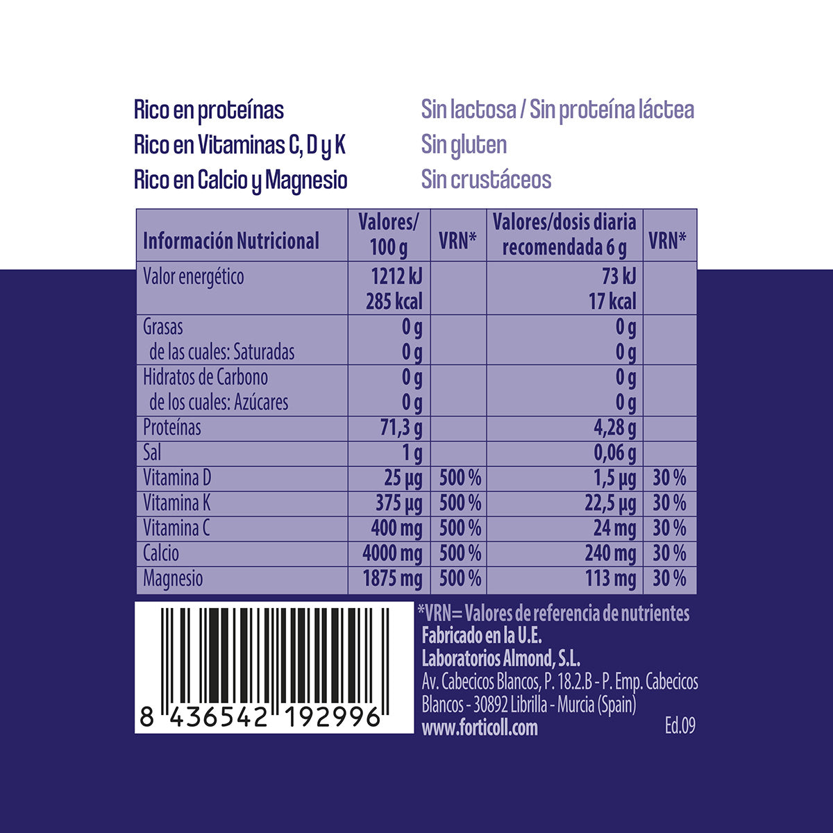 Colagénio Marinho Forticoll, 180 comprimidos