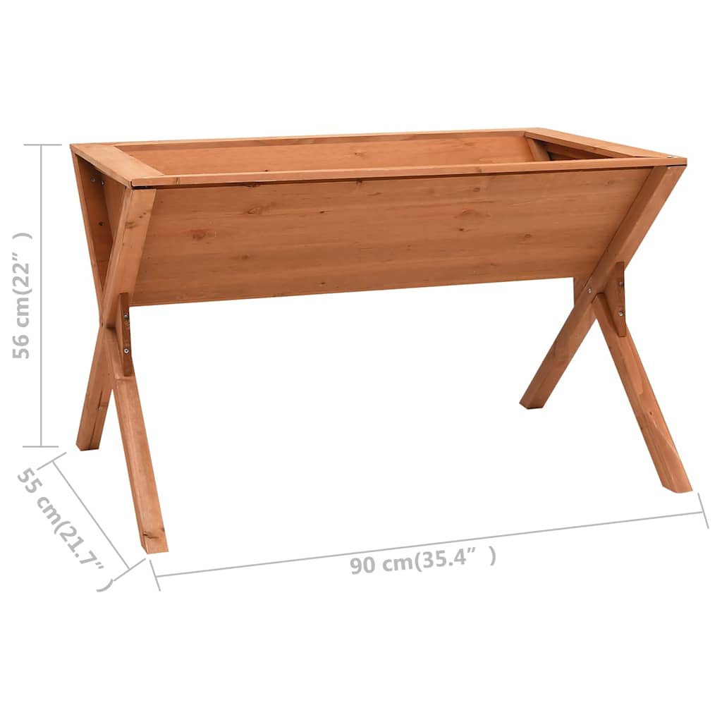Jardinera De Madera De Abeto 90x55x56 Cm_4