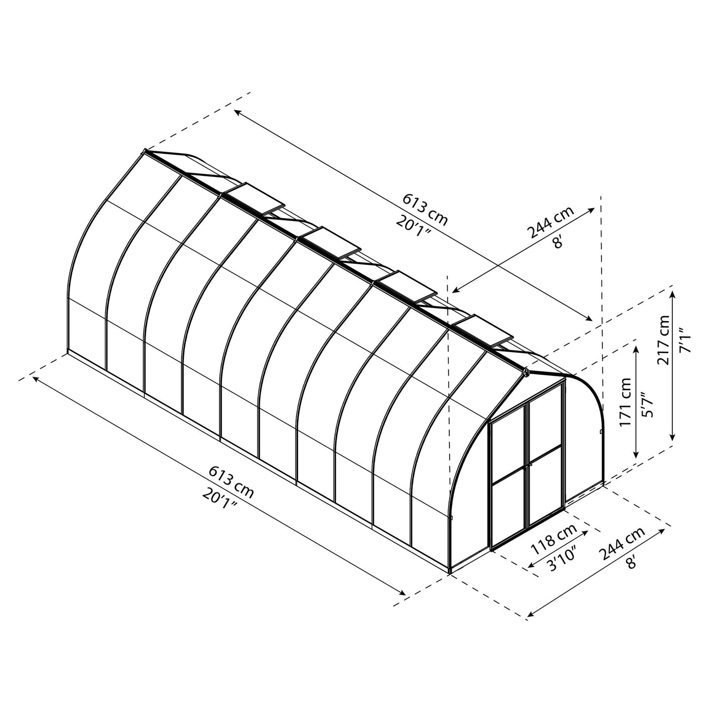 Estufa Bella Garden 613x244x219 cm Canopia da Palram