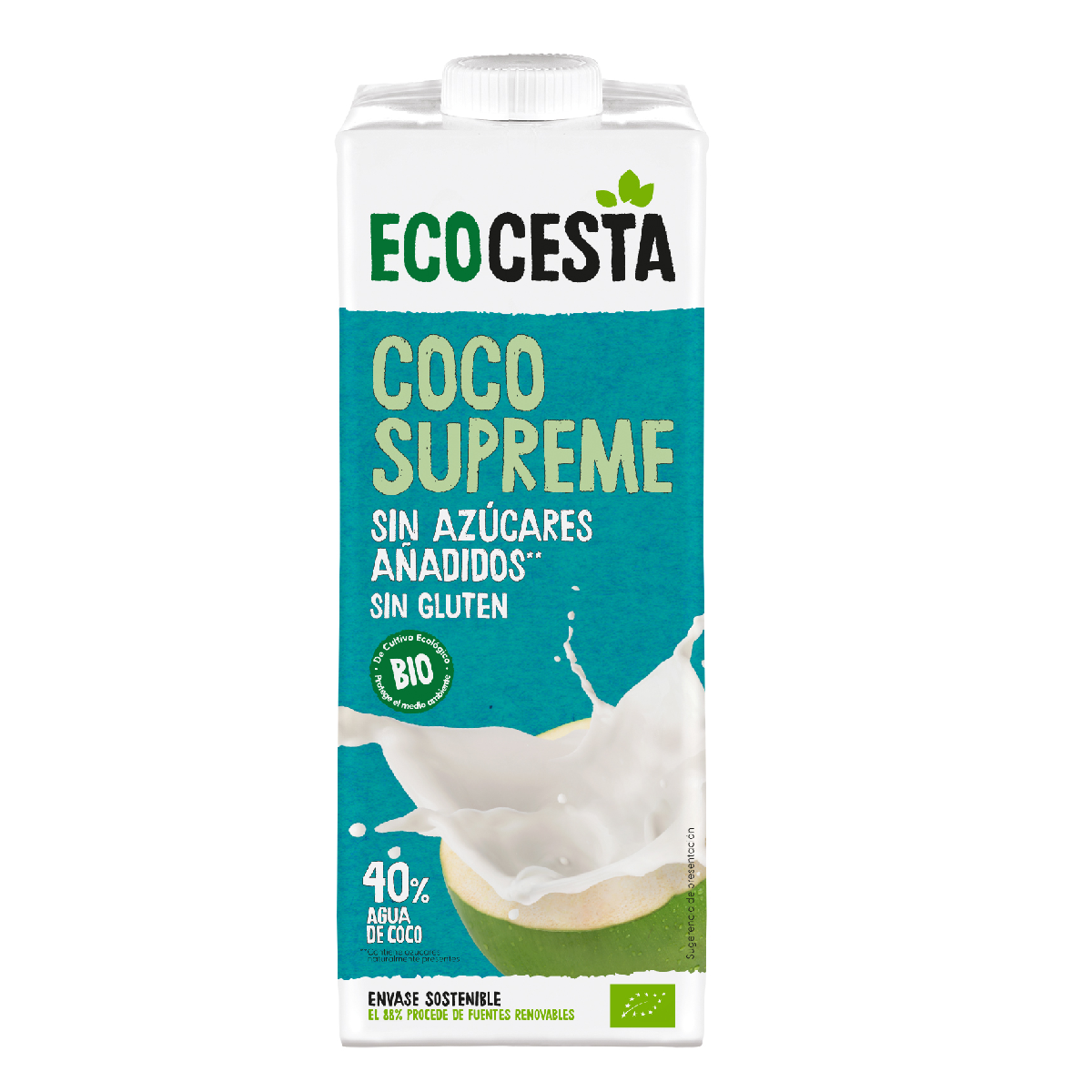Bebida Vegetal de Coco Orgânica Suprema ECOCESTA 1L