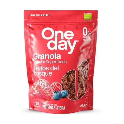 Proteína e Superalimentos ONE DAY Granola de Frutos Silvestres 300g BIO
