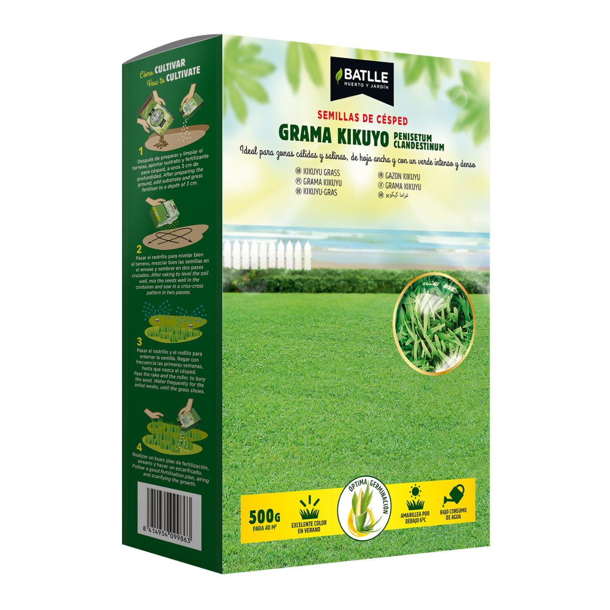 Sementes de erva Kikuyu Batlle 500 g