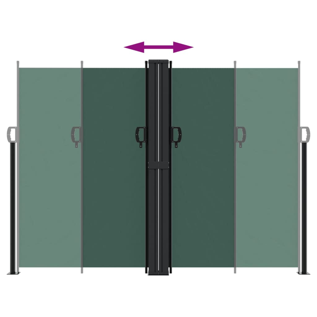 Vidaxl Toldo Lateral Retráctil Verde Oscuro 180x1200 Cm_4