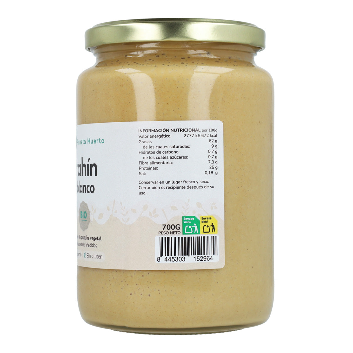 Tahini de sésamo branco ECO Planeta Huerto