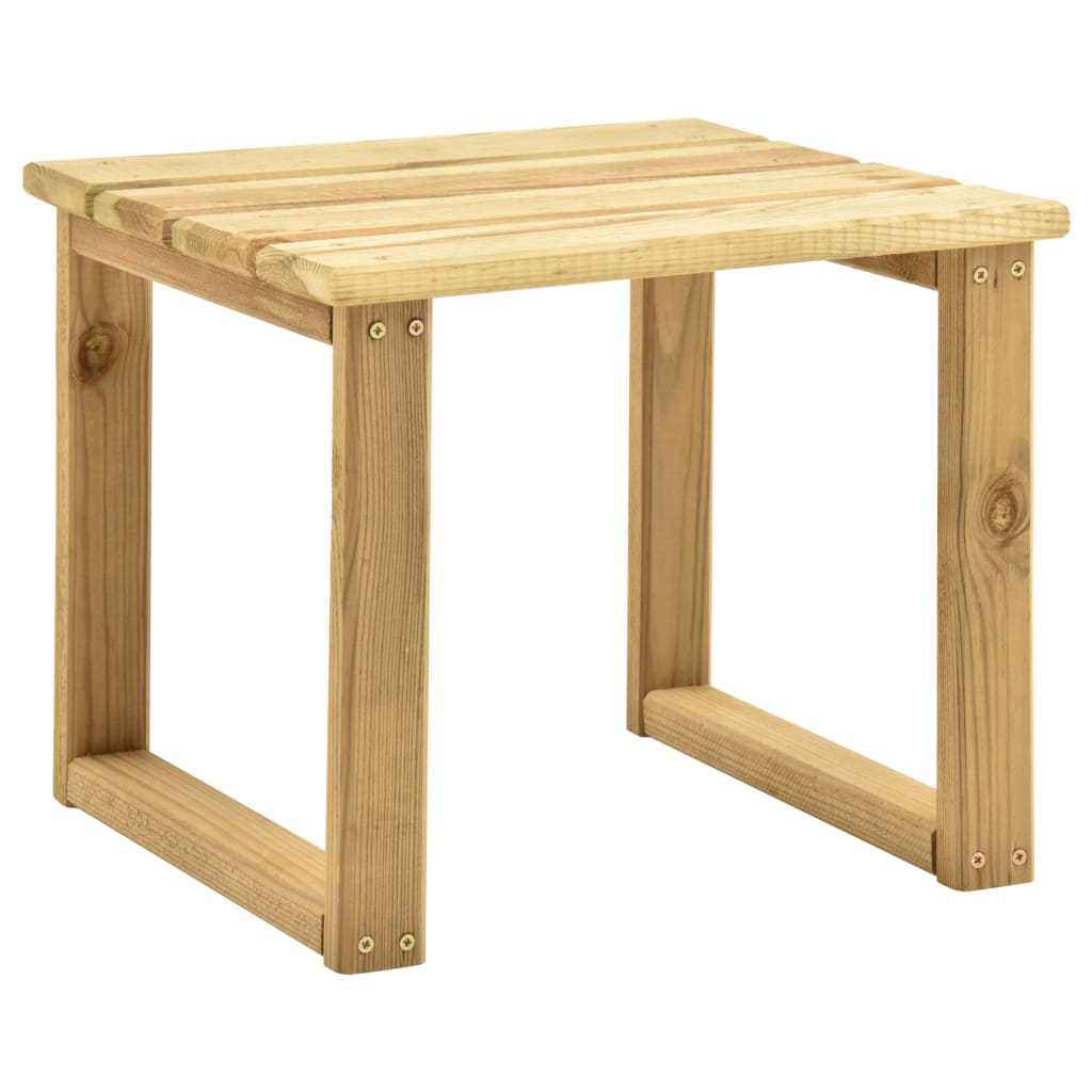 Tumbona De Jardín Con Mesa Y Cojín De Madera De Pino Impregnada_4