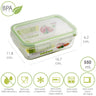 Recipiente Hermetico Cristal Rectangular 550 Ml. 16.7 X 11.8 X 6.2 (alt) Cm.