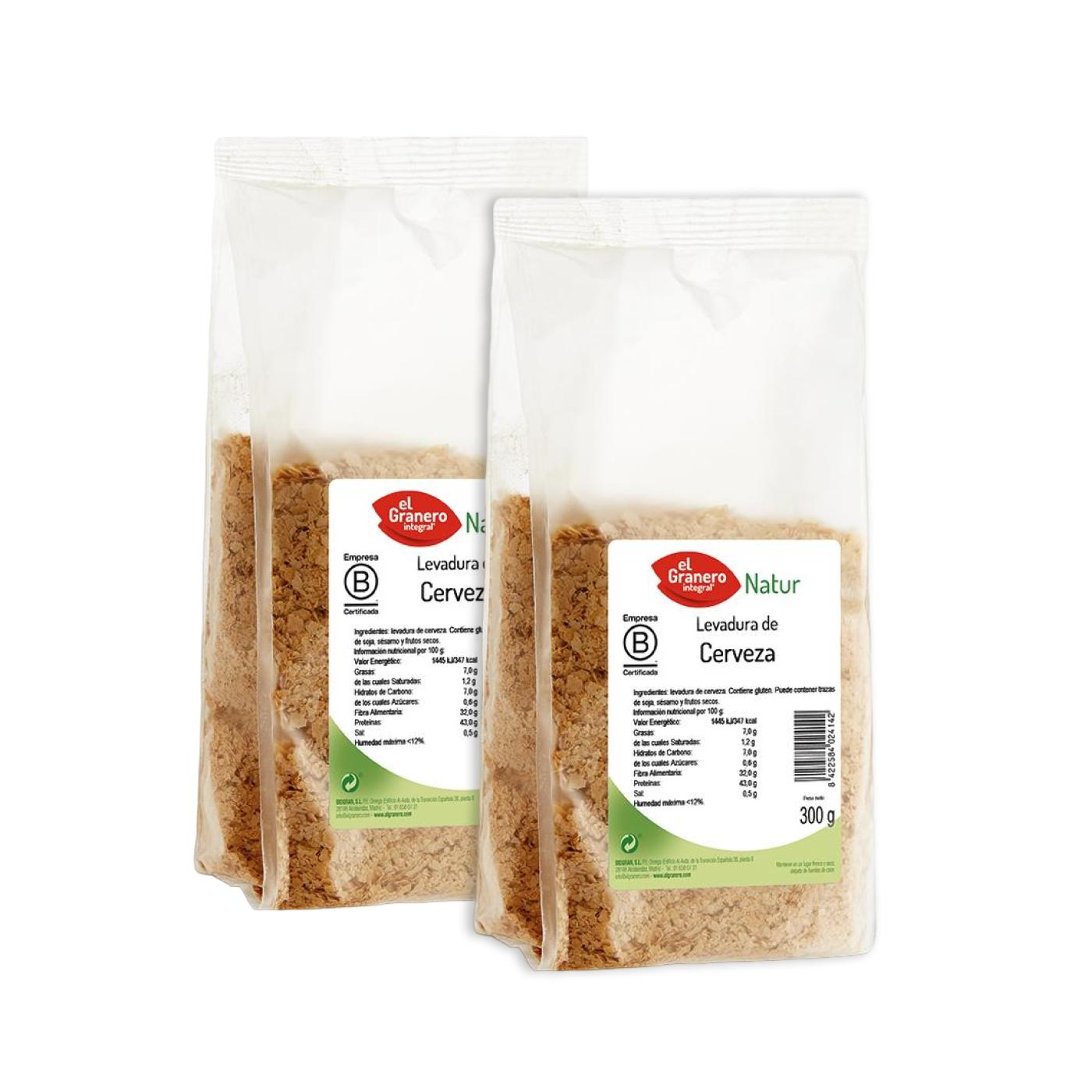 Embalagem com 2 Leveduras de Cerveja El Granero 300g