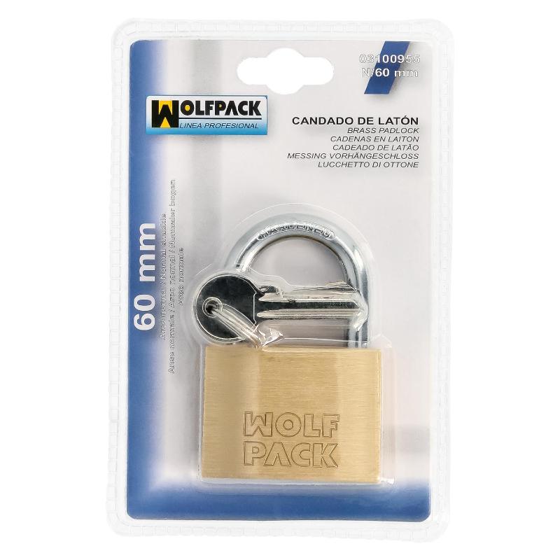 Candado Laton Arco Normal 60 Mm.