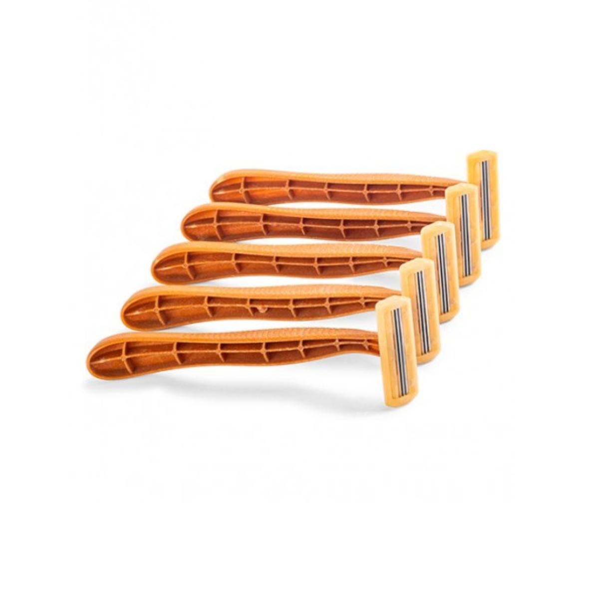 Lâmina de barbear 99% livre de plástico. 5 peças.