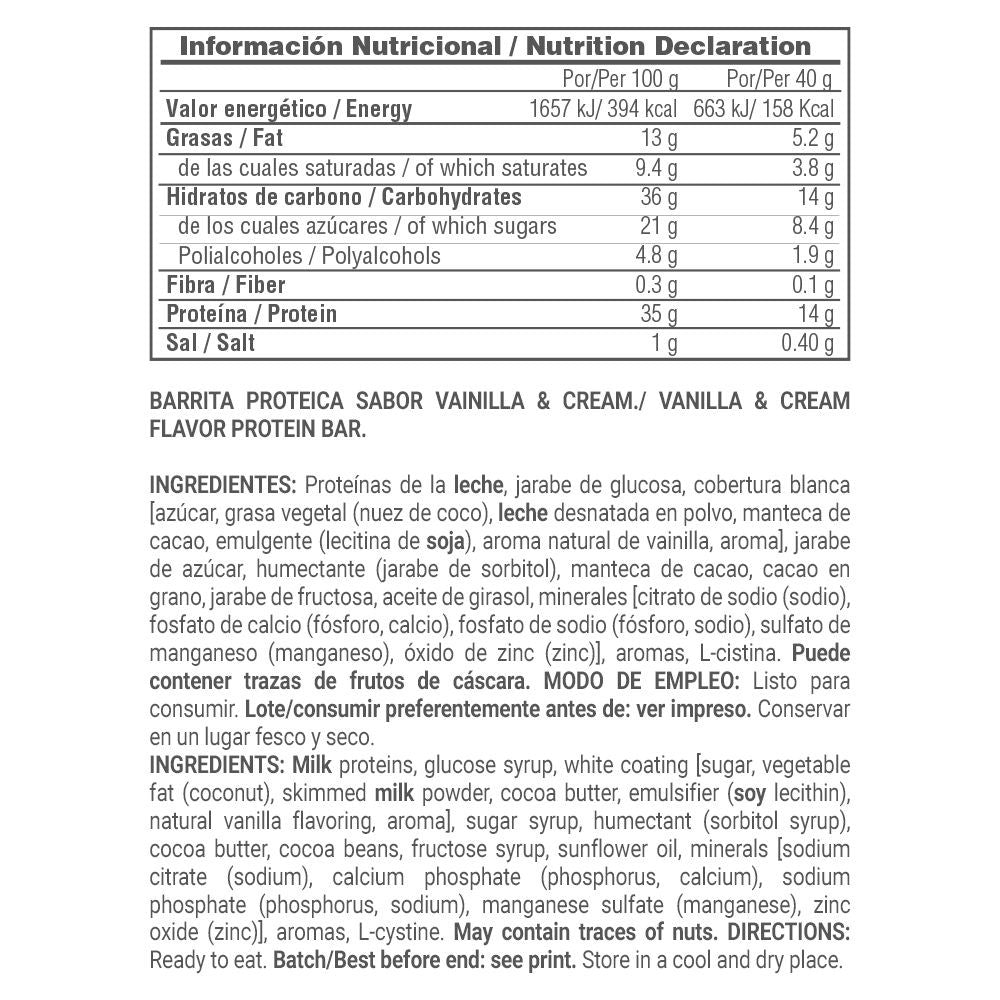 Protein Bar (barrita De Proteína) - 40g - Vainilla - Snack Proteíco - Masmusculo_5