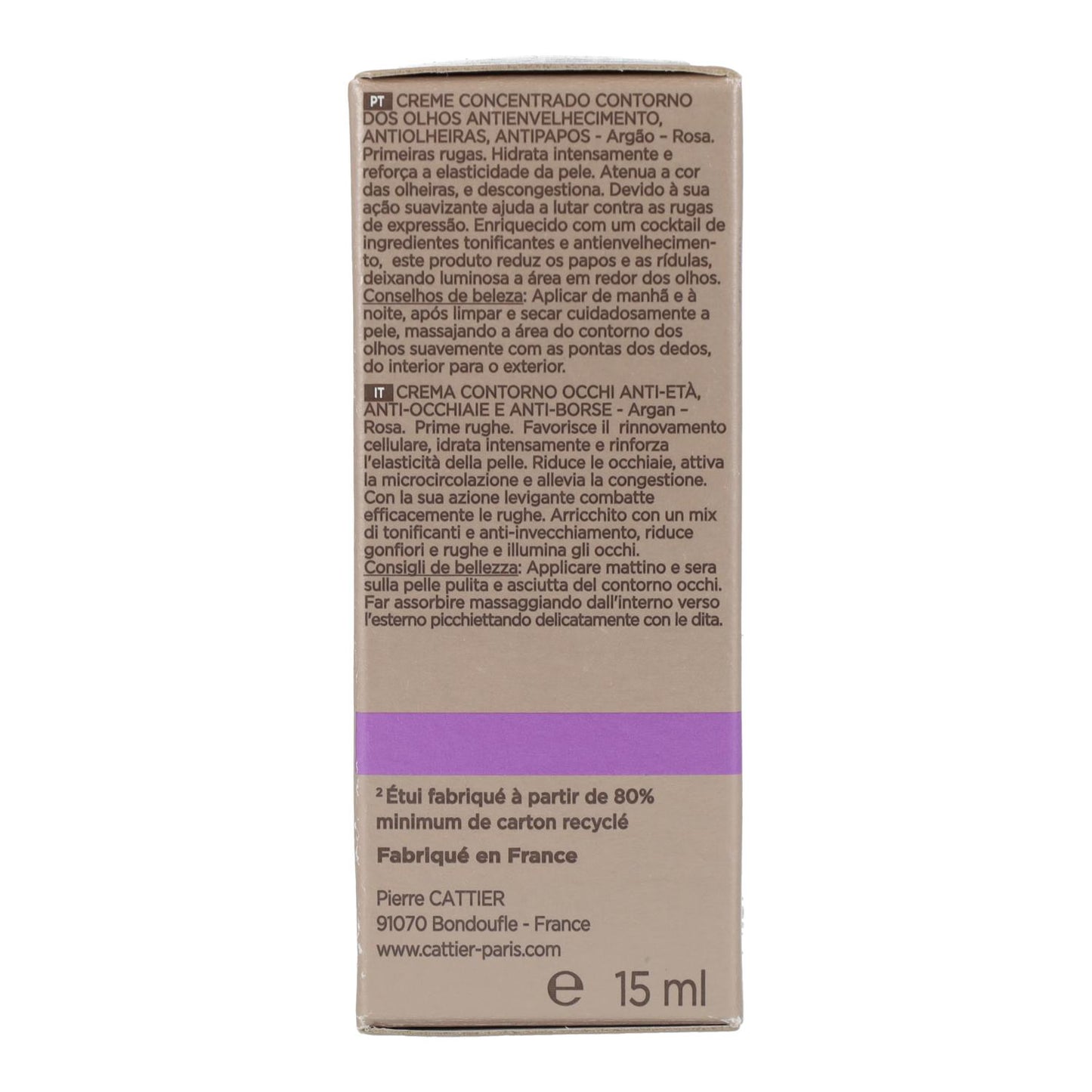 Cattier Rejuvenescedor Redensificante Contorno de Olhos 15 ml
