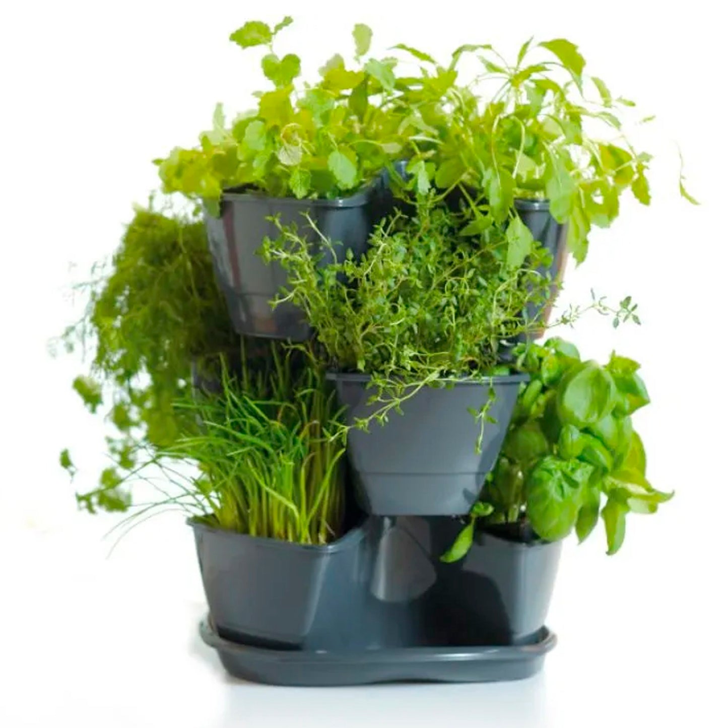 Jardín Vertical Colgante Coubi Herbal 9l., Dimensiones (mm) 295x295x880, Color Grafito