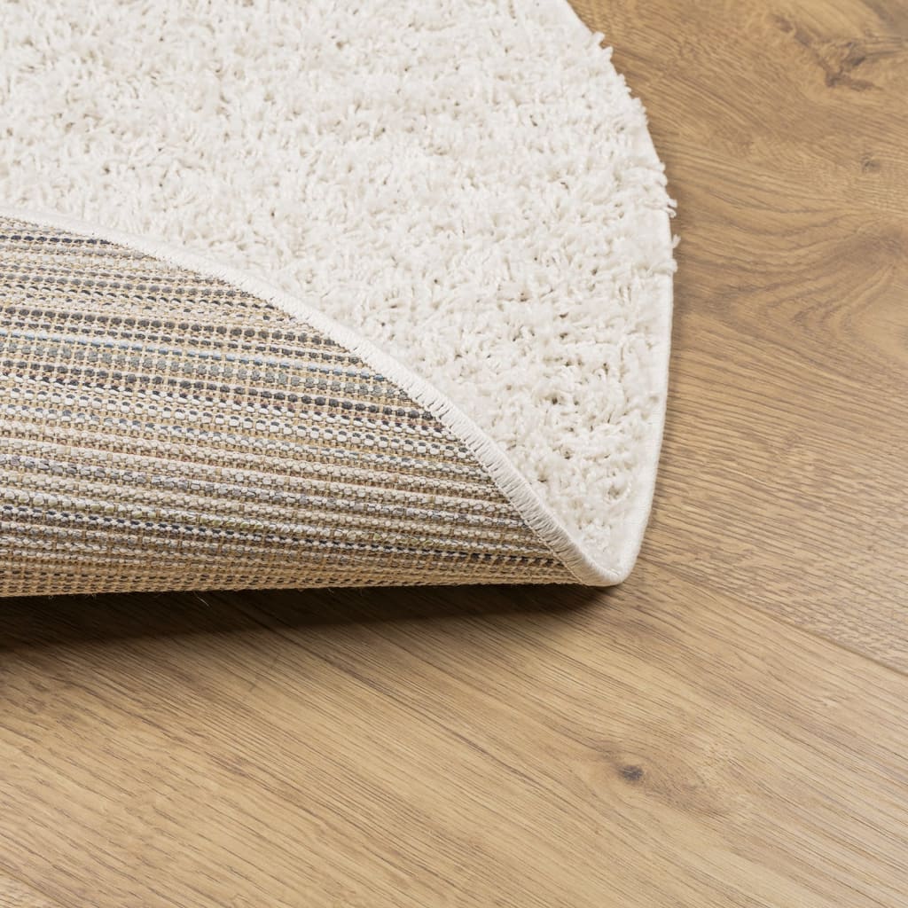 Alfombra Peluda De Pelo Largo Moderna Pamplona Crema Ø 280 Cm / Vetonek_5
