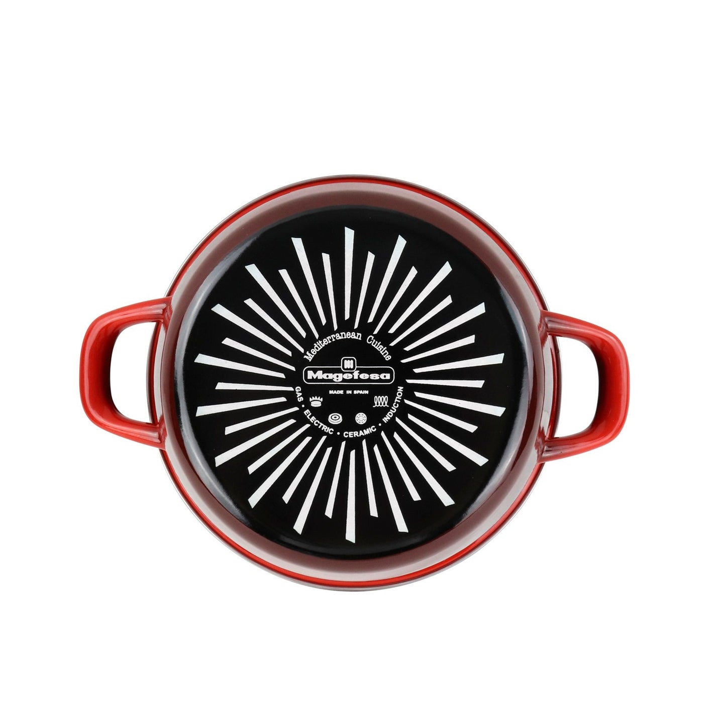 Cacerola 'sr' Ø24cm Con Tapa Vidrio Rojo Magefesa_5