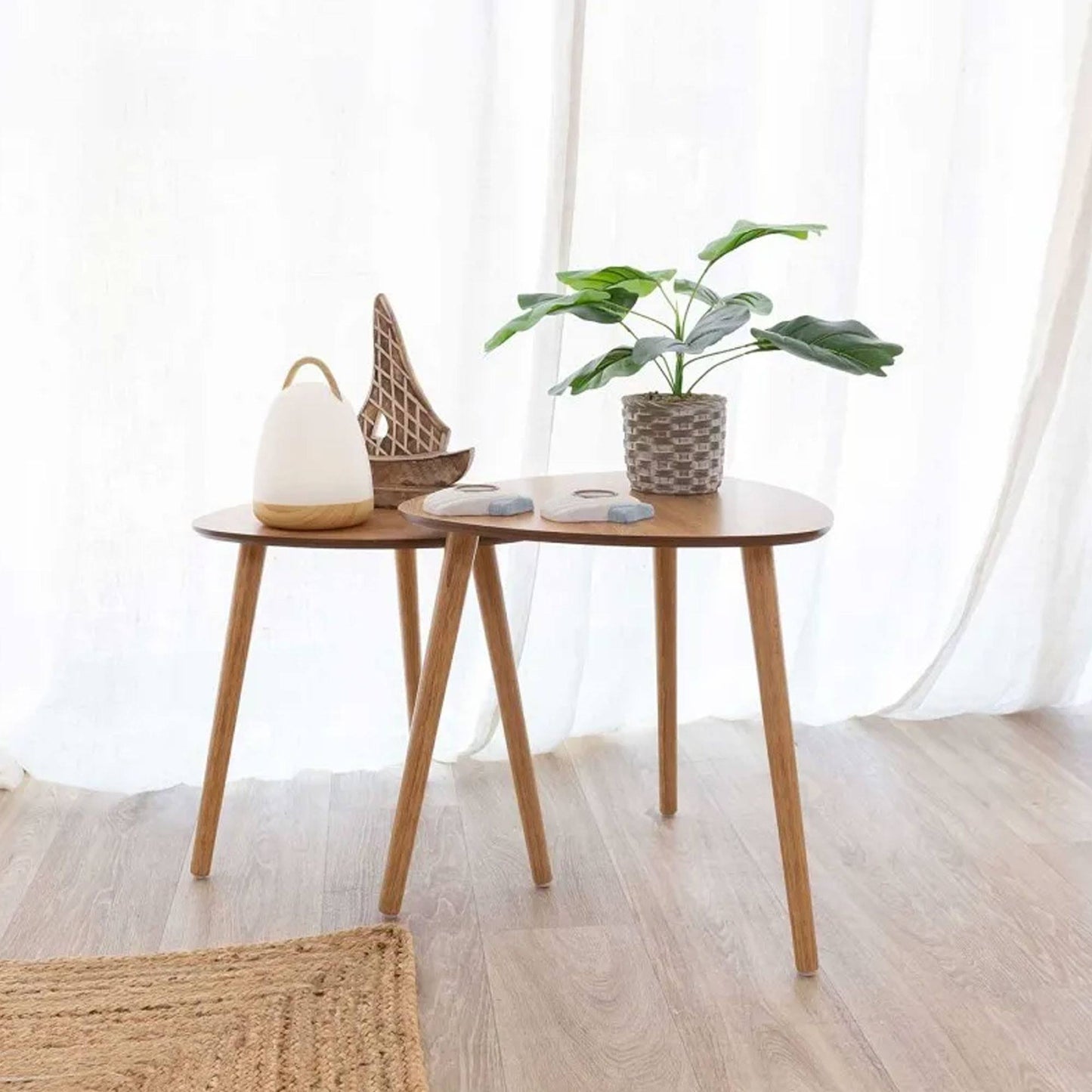 Well Home Juego De 2 Mesas Auxiliares Con Tablero De Borde Inclinado_3