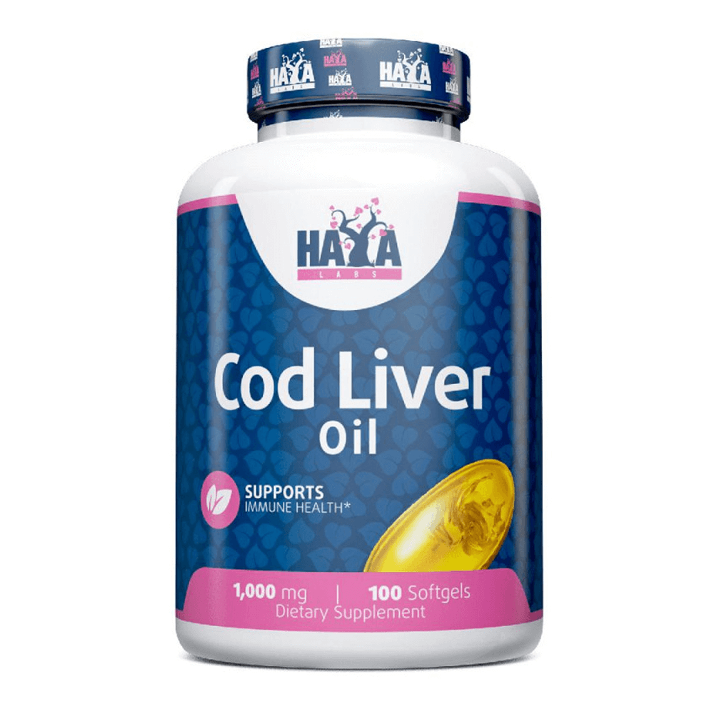 Aceite De Hígado De Bacalao 1000mg - 100 Softgels - Aceite De Pescado - Haya Labs_0