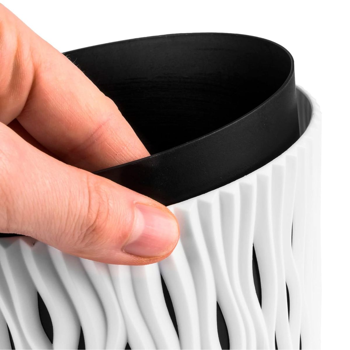 Vaso Duna com inserto branco D 22 x 19