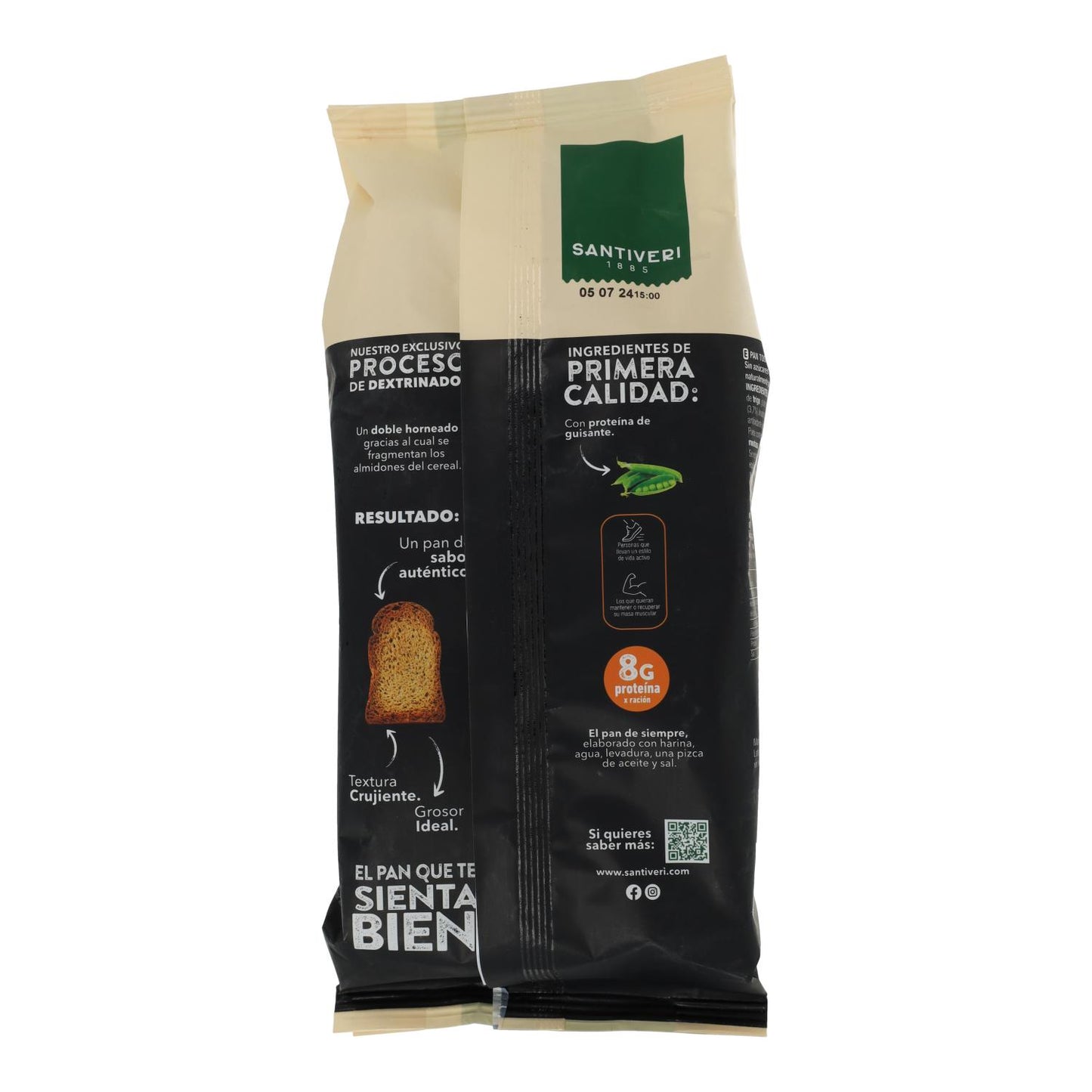 Pão Torrado Santiveri 25% Proteína 240 gr