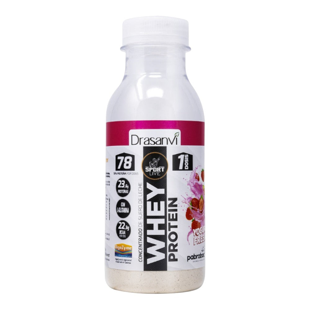 Sport Live Whey Protein Concentrada Botella Monodosis 30 Gr Yogur - Fresa_0