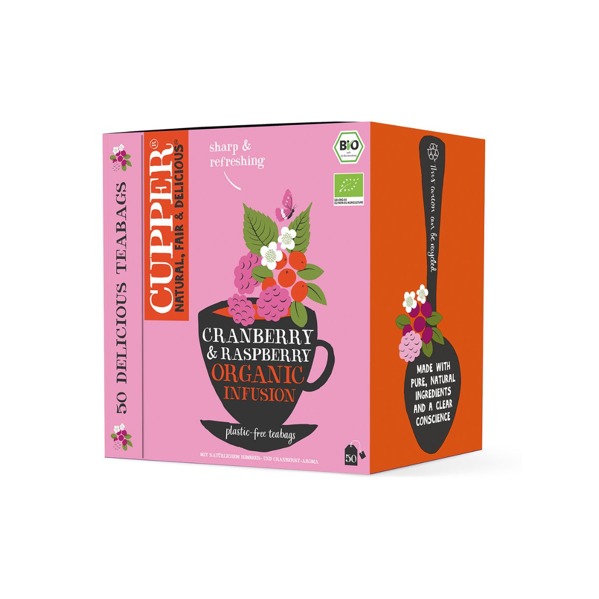 Infusion De Arandano y Frambuesa Bio Cupper 50 Bolsas