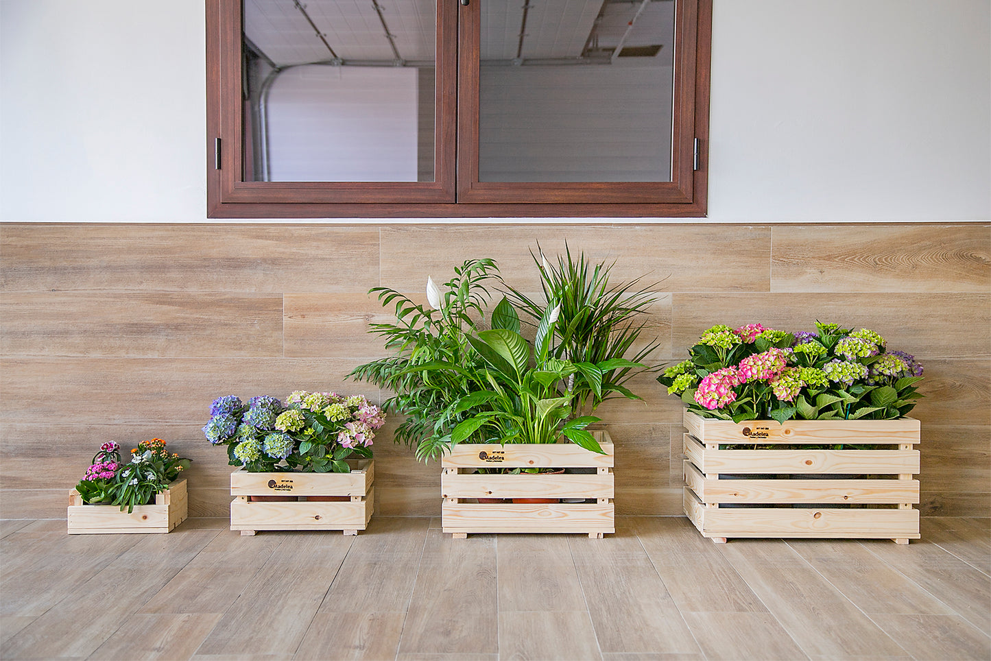 Caja De Fruta Decorativa De Madera Natural De 59 X 36,5 X 34 Cm_5
