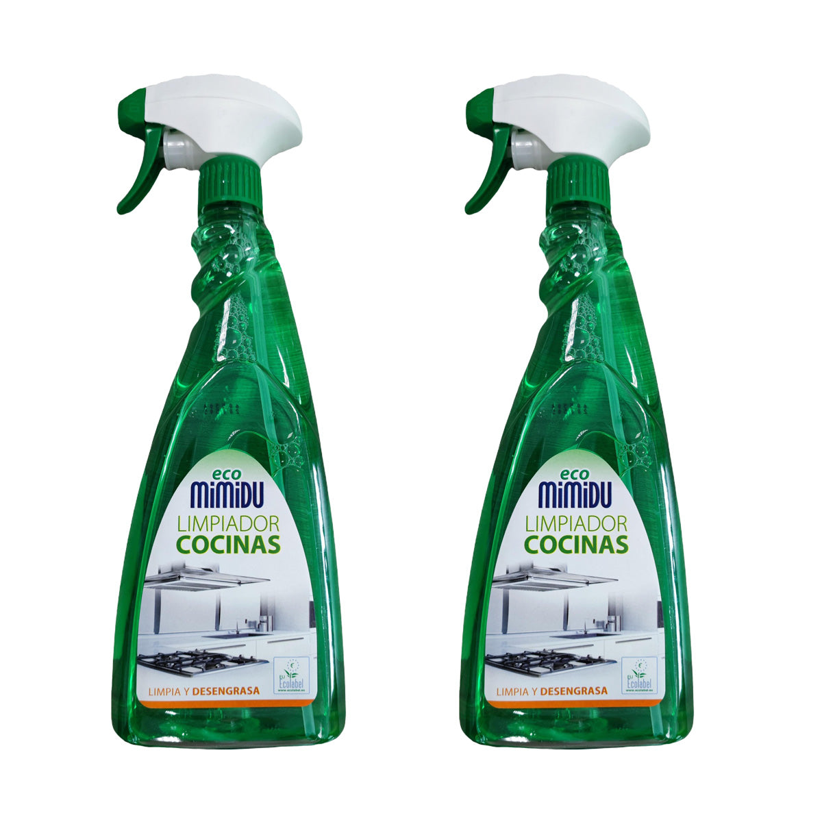 Embalagem de 2 sprays de limpeza de cozinha Mimidu ECO 750 ml