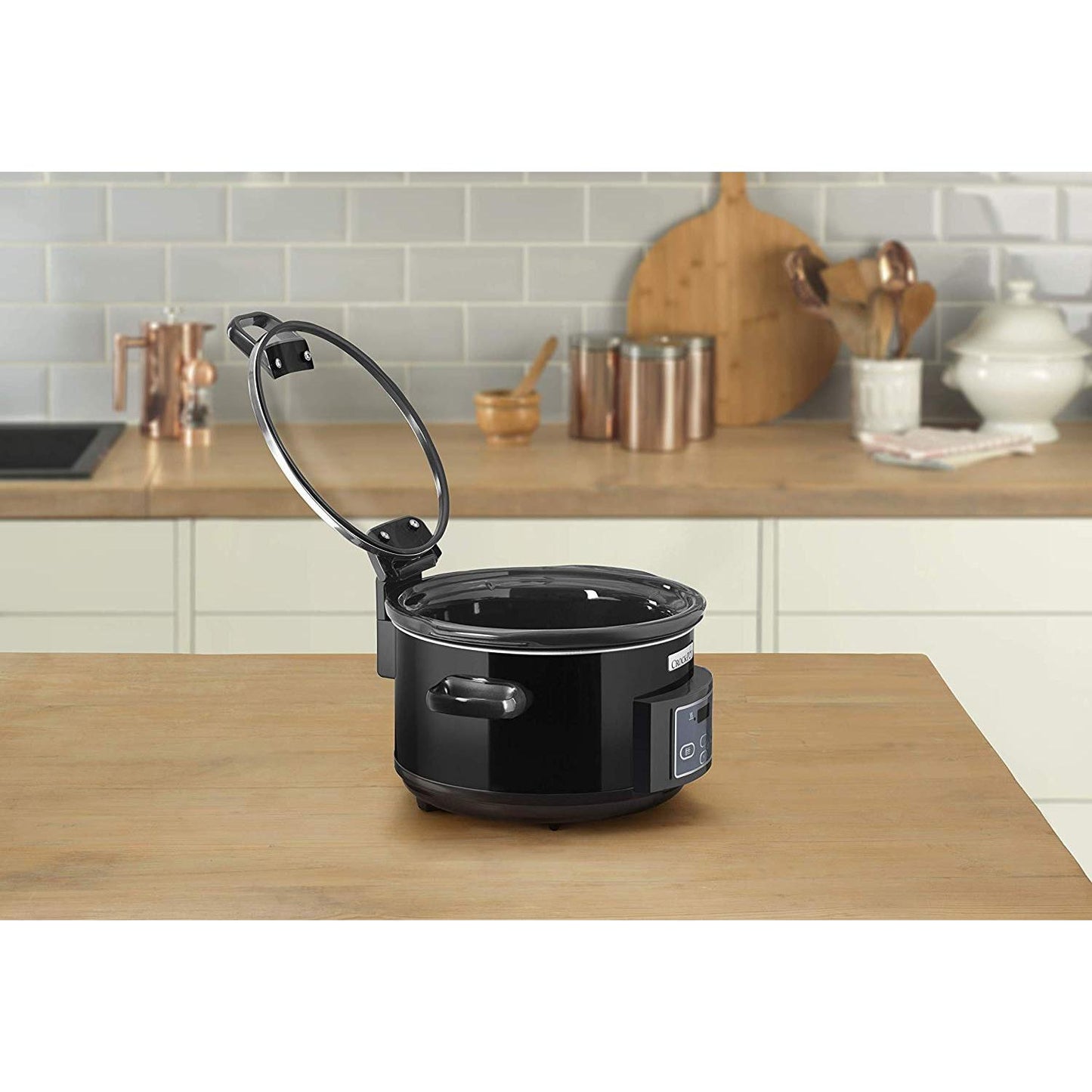 Panela elétrica de cozedura lenta Crockpot 4,7 L CSC052X com tampa flip-top (reformada)