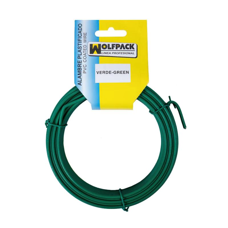 Alambre Plastificado (rollo 25 Metros) Verde Nº 16 / 2.7 Mm._0