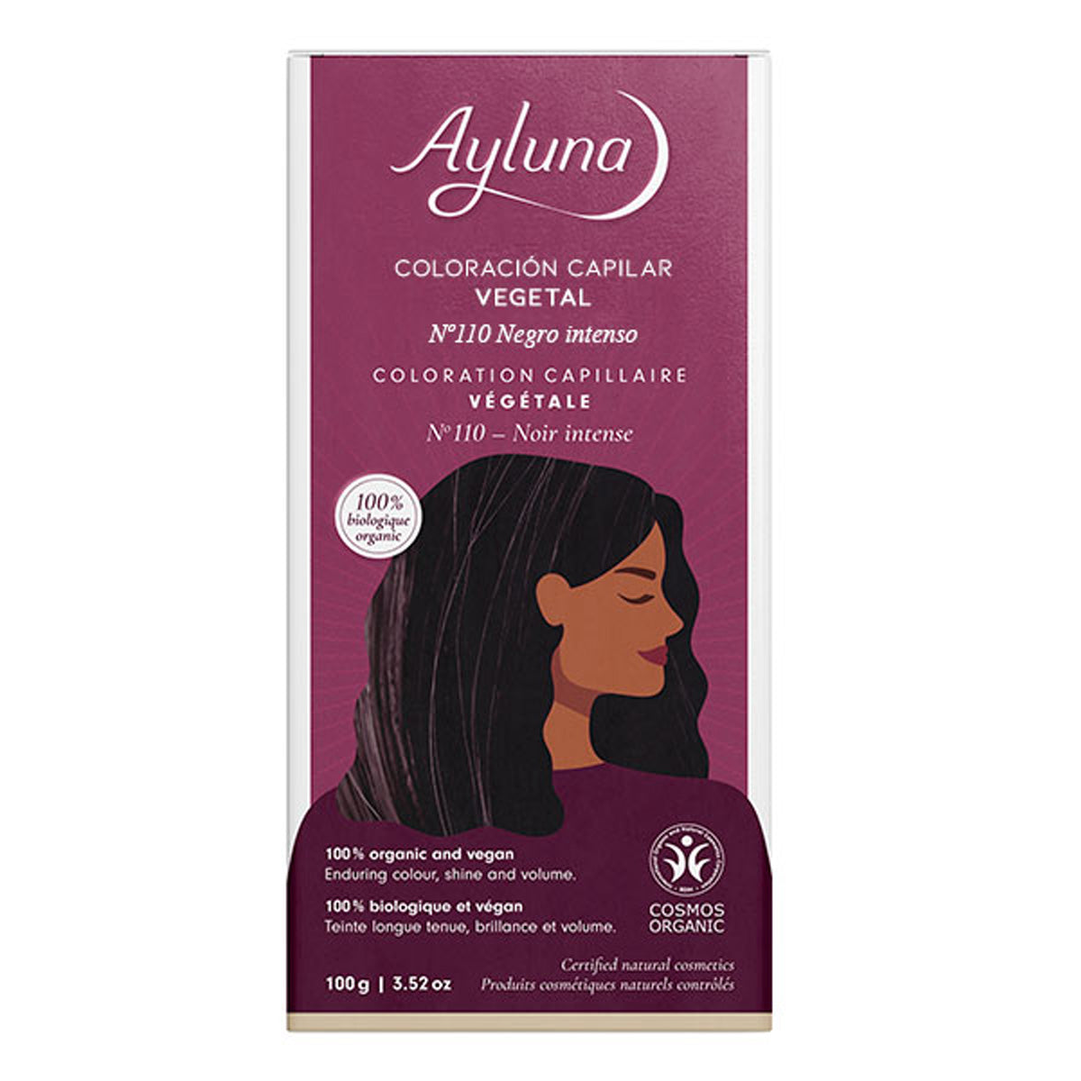 Corante Vegetal Ayluna Intense Black 110, AYLUNA, 100 g