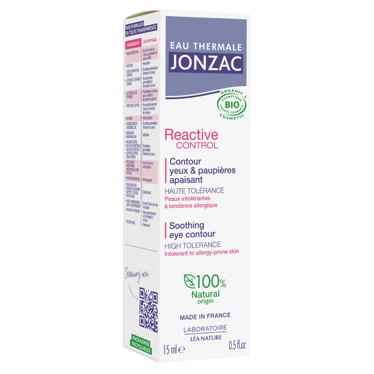 Controlo Reativo Contorno de Olhos Calmante Eau Thermale Jonzac 15 ml