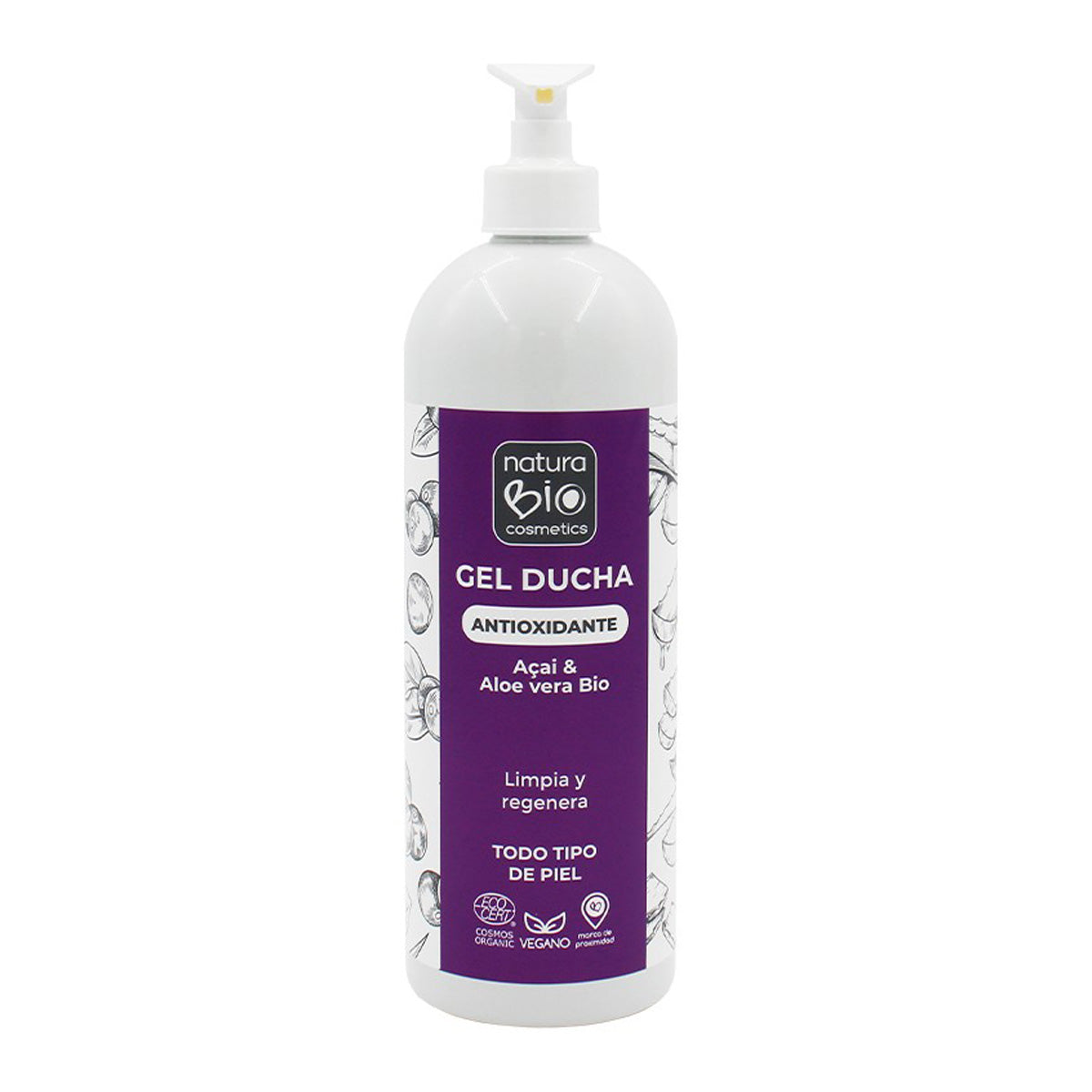 Gel de banho antioxidante Aloé & Açaí 740 ml NaturaBIO