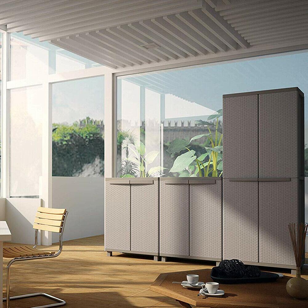 Armário de resina baixa J-Rattan