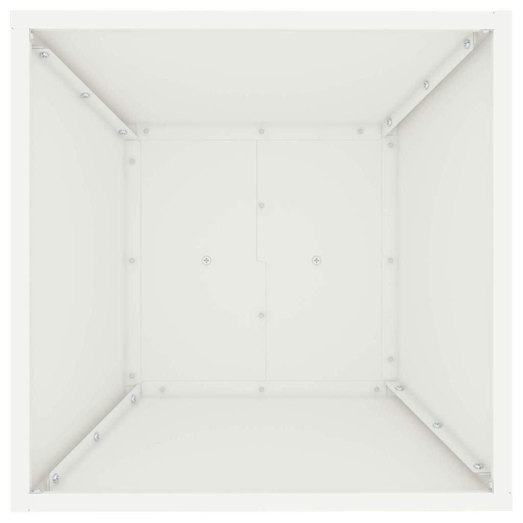 Maceta Pilar Blanco 40 X 40 X 100 Cm Acero Laminado En Frío_5
