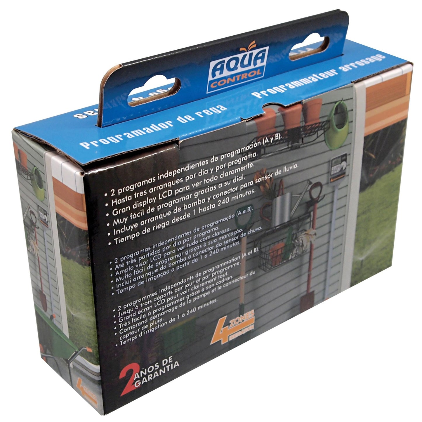 Programador de irrigação Aqua Control de 6 zonas