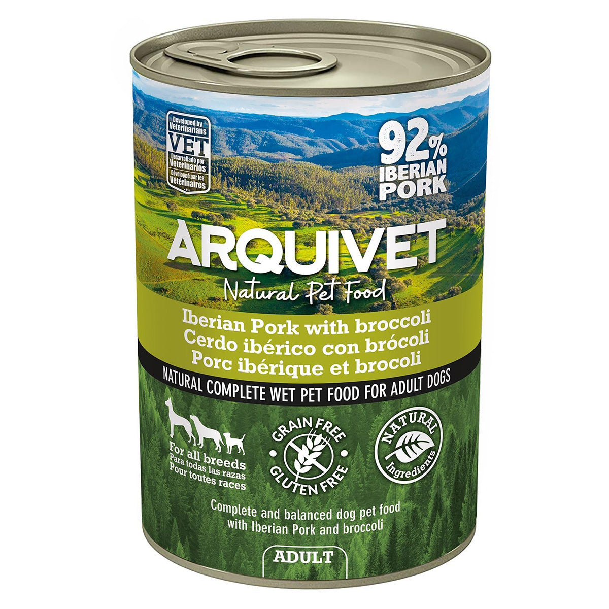 Paté para Perros Cerdo y Brócoli Arquivet 400 g