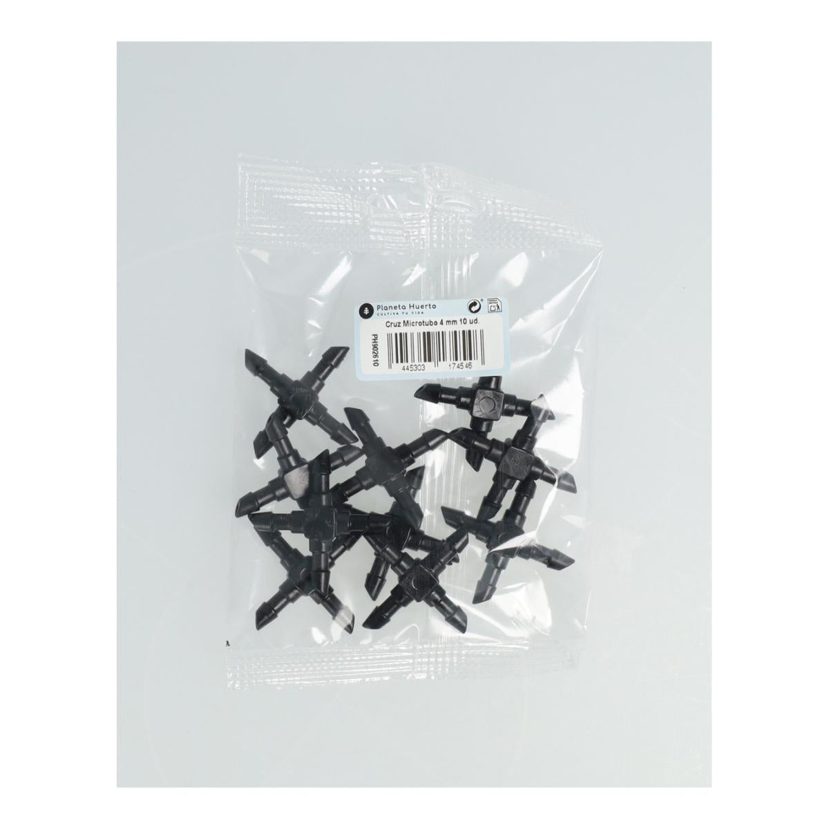Microtubo cruzado 4 mm Planeta Huerto 10 unidades