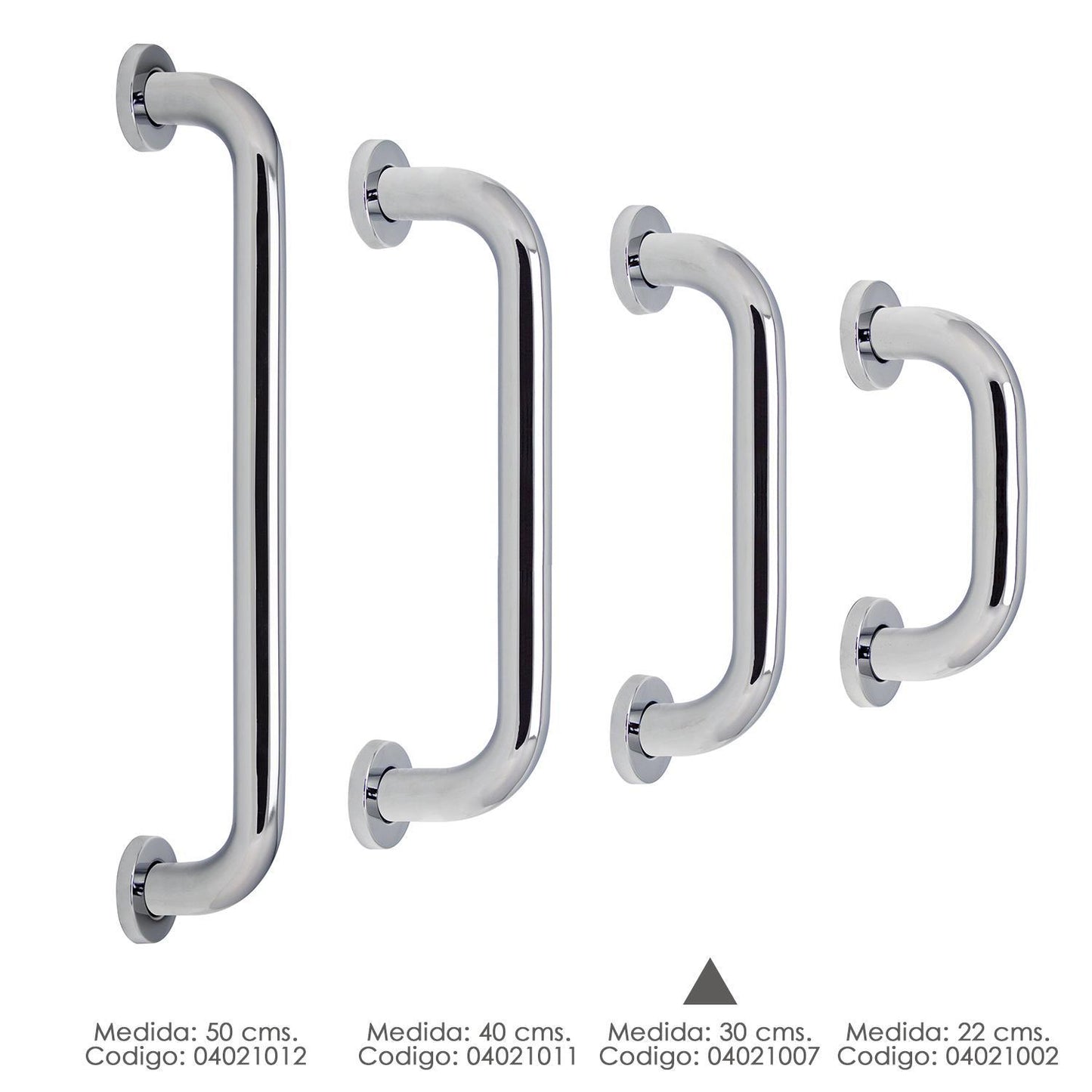 Agarre Ducha Maurer Cromo Brillo Ø 32 Mm. Longitud 30 Cm.