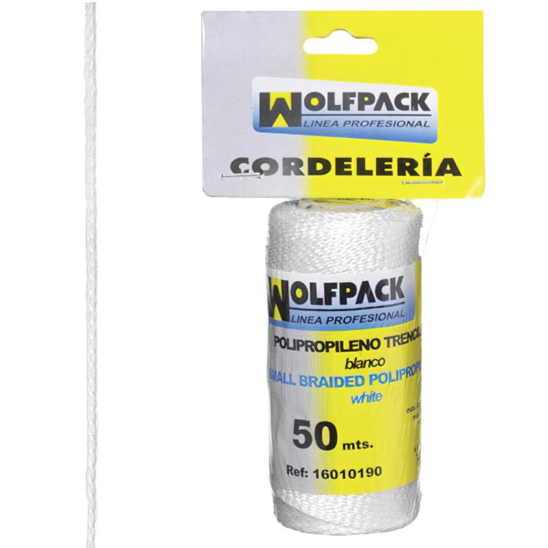 Cuerda Trencilla Polipropileno Blanco (bobina 50 Metros)_0