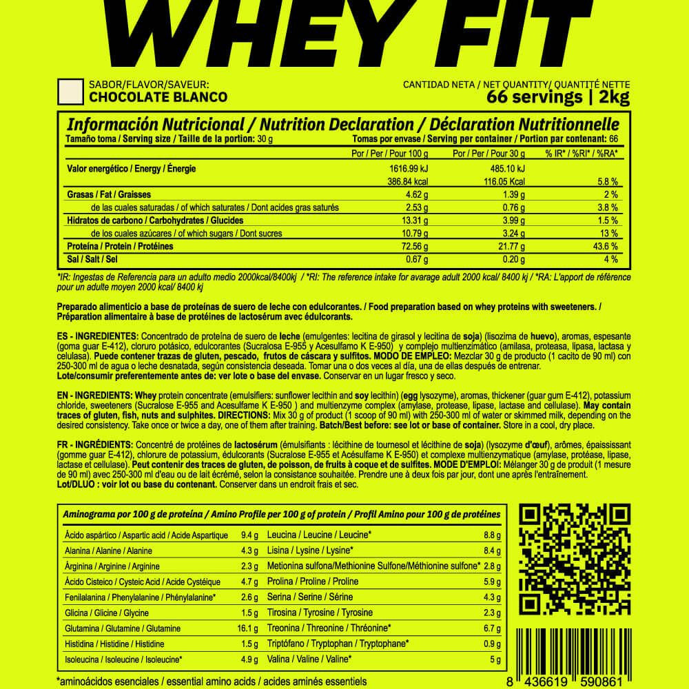 Whey Fit - 2kg - Chocolate Blanco - Aumenta La Masa Muscular - Masmusculo_5
