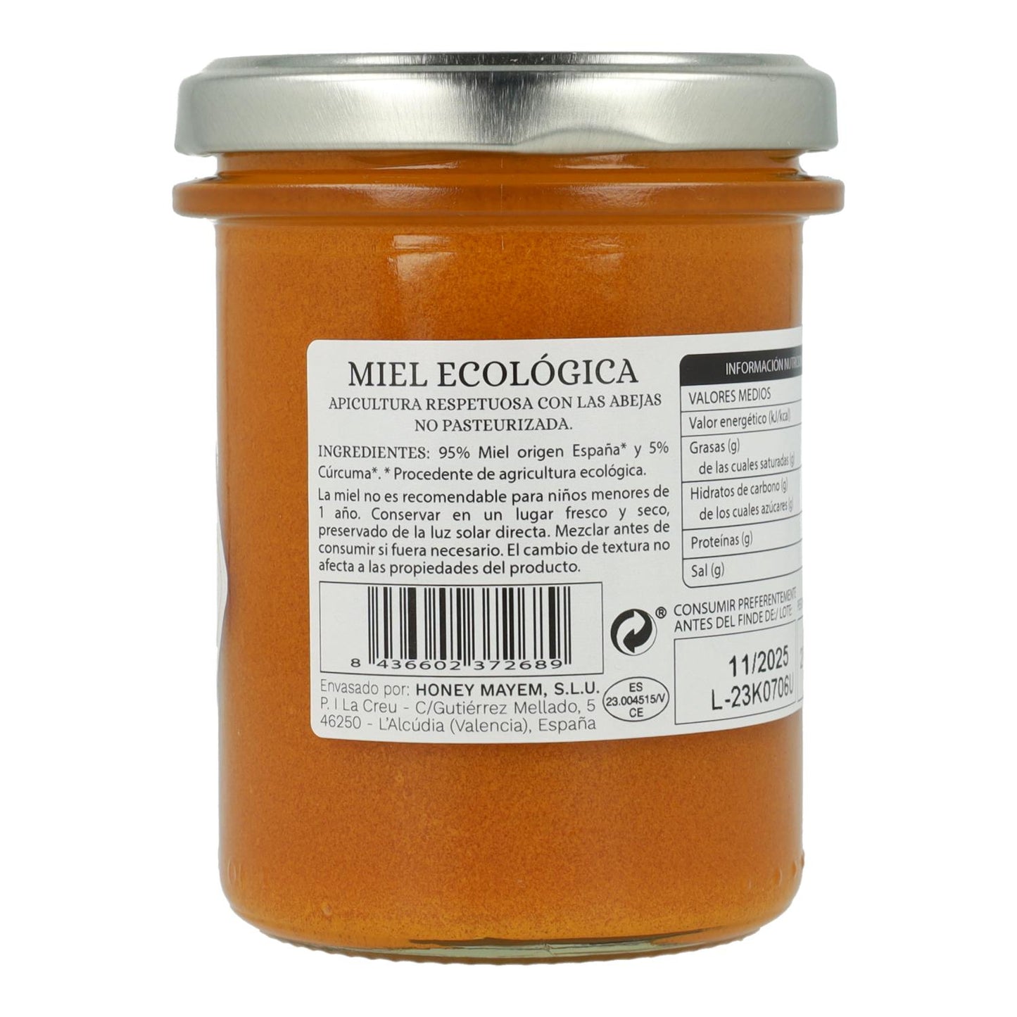 Mel de Cúrcuma Biológico Mayem 275g