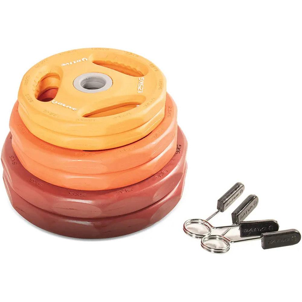 Set discos y pinzas power disk O'LIVE 7,5 kg