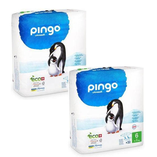 Pack Poupança Fraldas T6 XL (15-30kg) Pingo 64 unidades 64 unidades