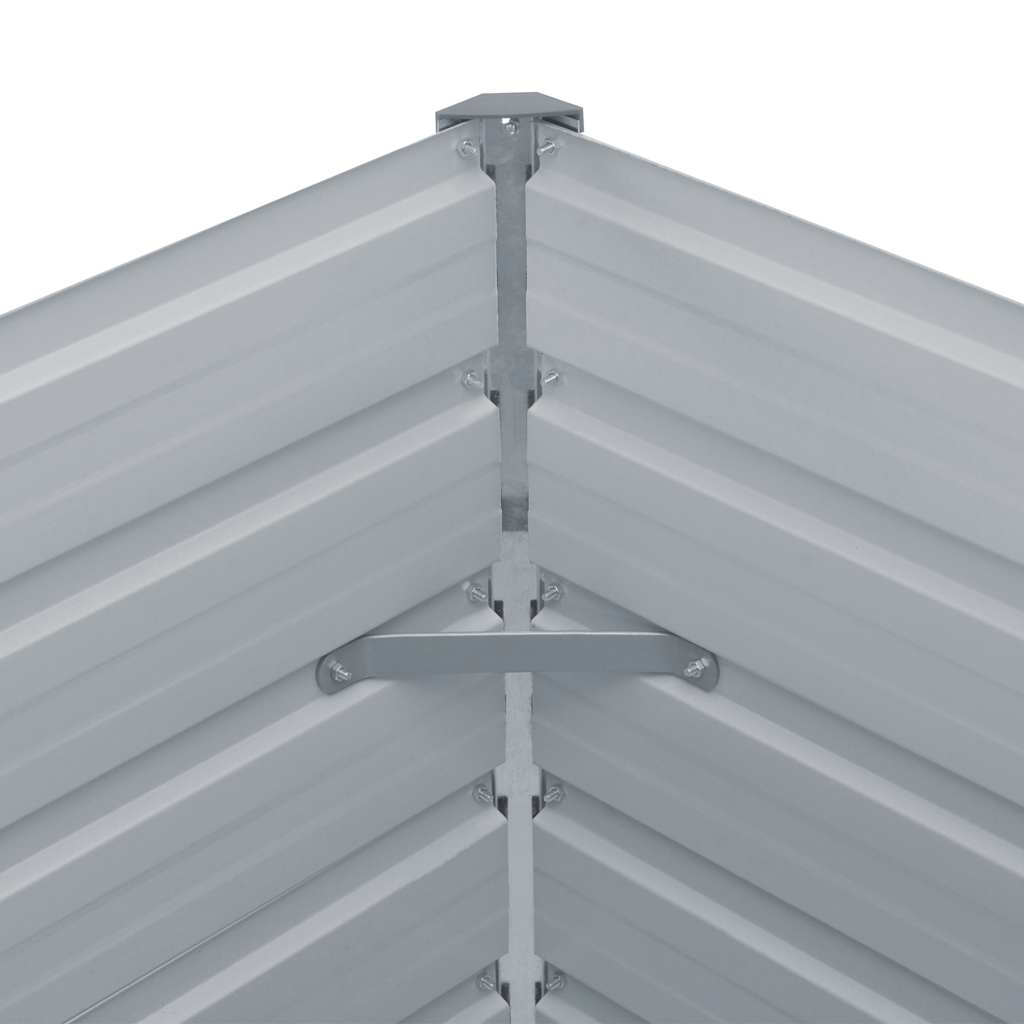 Jardinera Elevada De Acero Galvanizado Marrón 160x80x45 Cm_5
