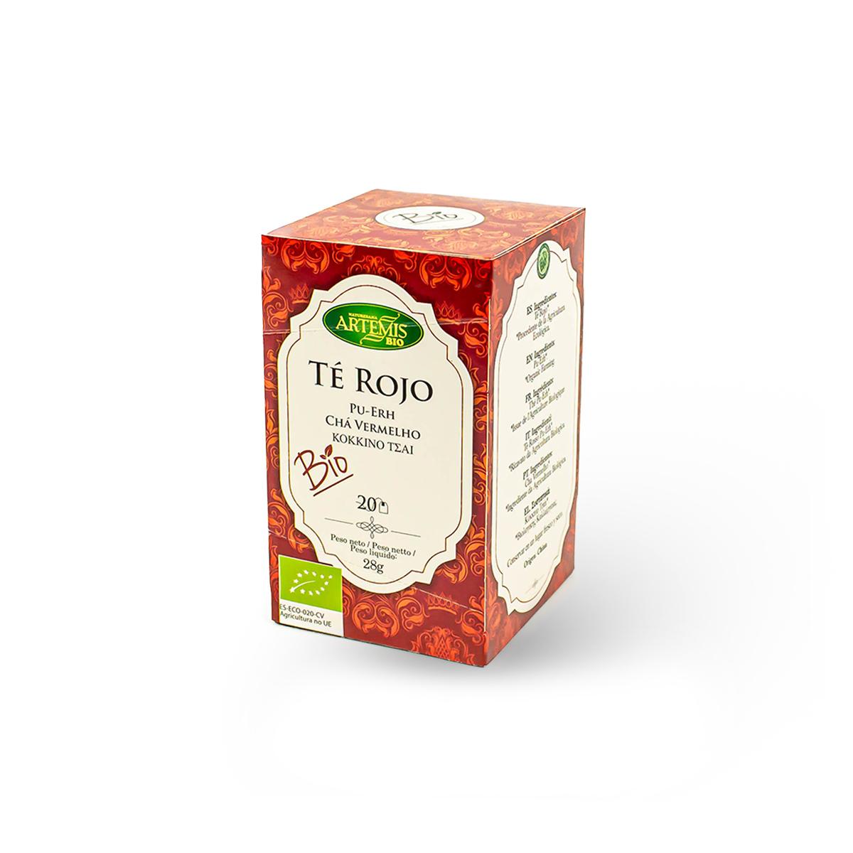 Saquetas de Chá Puerh Vermelho Eco 20 Filtros Artemisbio