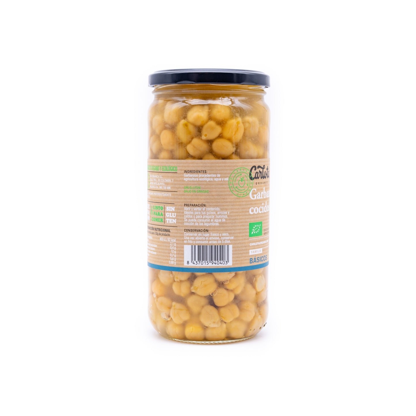 Grão de bico cozido Carlota 720 g