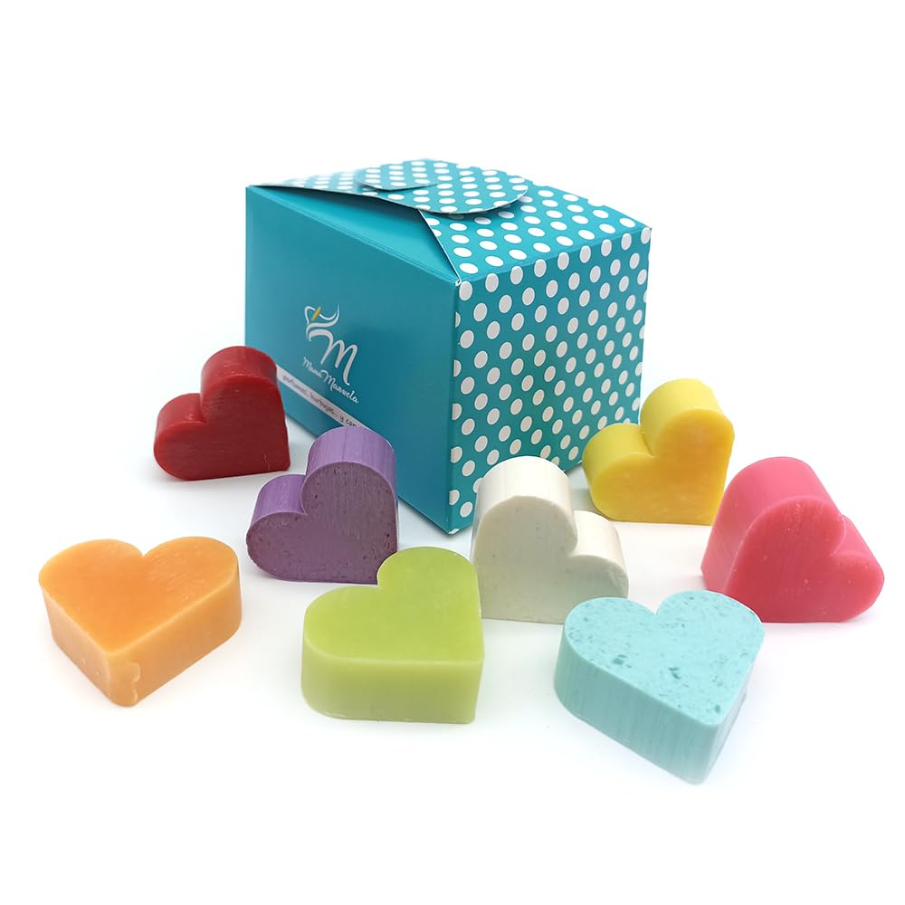 Caja Regalo 10 Jabones Aromáticos En Forma De Corazón - Aroma Coco - Jabón Glicerina - Regalo Original Para Eventos_5