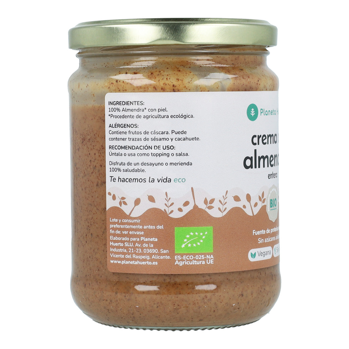 Creme de Amêndoas Integrais ECO Planeta Huerto 350 g