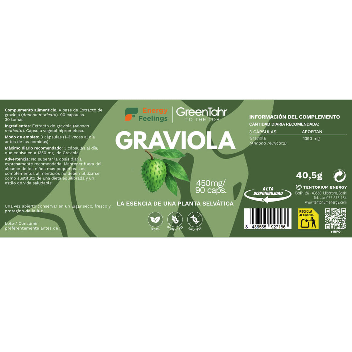 Graviola Energy Feelings 90 capsulas