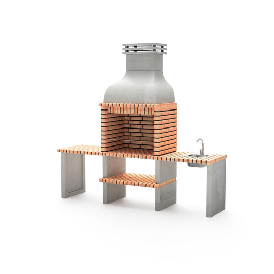 Grelhador Altea com bancada dupla e lava-loiça Right Movelar